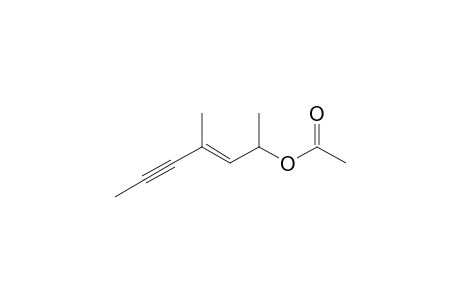 (E)-4-methylhept-3-en-5-yn-2-yl acetate