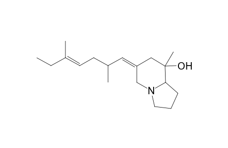 5-Methyl-5-hydroxy-3-(2',5-dimethyl-4'-heptenylidene)-1-azabicyclo[4.3.0]nonane