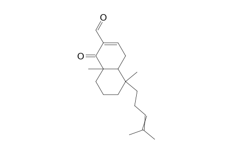 (4as,5s,8as)-(+)-5.beta.,8a.beta.-dimethyl-2-formyl-5.alpha.-(4-methyl-3-pentenyl)-4a,5,6,7,8,8a-hexahydronaphthalen-1(4h)-one