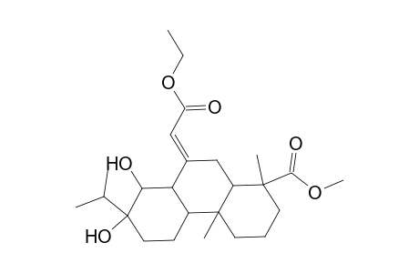 Methyl 1,2,3,4,4a,4b,5,6,8a,9,10,10a-dodecahydro-7,8-dihydroxy-9-[(ethoxycarbonyl)methylene]-1,4a-dimethyl-7-(1'-methylethyl)phenanthrene-1-carboxylate