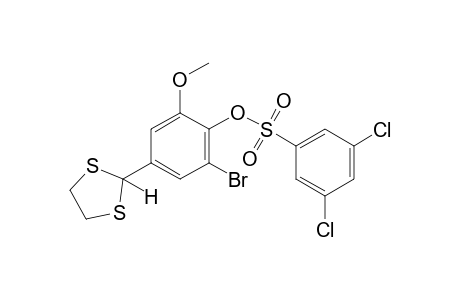 2-bromo-4-(1,3-dithiolan-2-yl)-6-methoxyphenol, 3,5-dichlorobenzenesulfonate