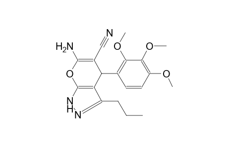 6-Azanyl-3-propyl-4-(2,3,4-trimethoxyphenyl)-2,4-dihydropyrano[2,3-c]pyrazole-5-carbonitrile