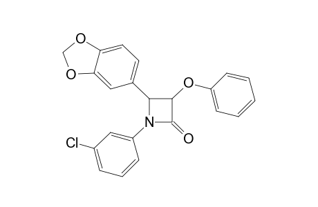 4-Benzo[1,3]dioxol-5-yl-1-(3-chloro-phenyl)-3-phenoxy-azetidin-2-one
