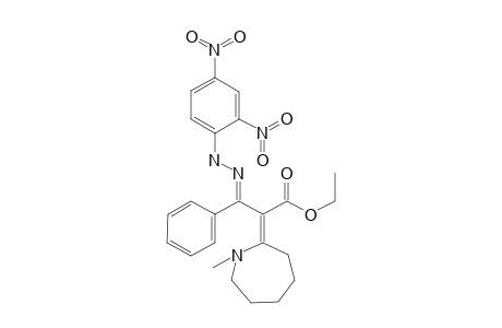 Ethyl 3-phenyl-3-(2'',4''-dinitrophenylhydrazono)-2-(1'-methyl-hexahydro-1'-azepin-2'-ylidene)propionate