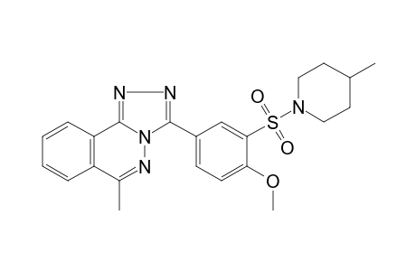 3-[4-methoxy-3-[(4-methyl-1-piperidinyl)sulfonyl]phenyl]-6-methyl-[1,2,4]triazolo[3,4-a]phthalazine