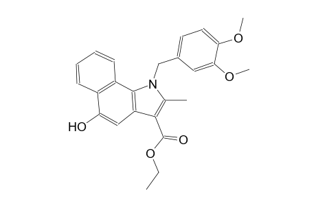 1H-benz[g]indole-3-carboxylic acid, 1-[(3,4-dimethoxyphenyl)methyl]-5-hydroxy-2-methyl-, ethyl ester