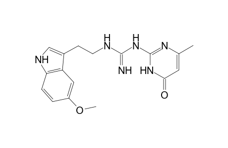 guanidine, N-(1,6-dihydro-4-methyl-6-oxo-2-pyrimidinyl)-N'-[2-(5-methoxy-1H-indol-3-yl)ethyl]-