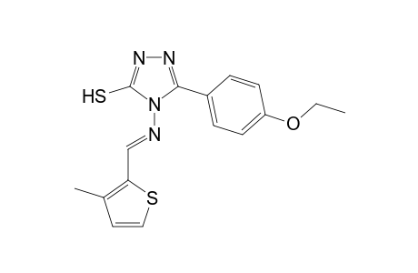 5-(4-ethoxyphenyl)-4-{[(E)-(3-methyl-2-thienyl)methylidene]amino}-4H-1,2,4-triazol-3-yl hydrosulfide