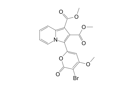 3-(5-bromo-4-methoxy-6-oxo-2-pyranyl)indolizine-1,2-dicarboxylic acid dimethyl ester