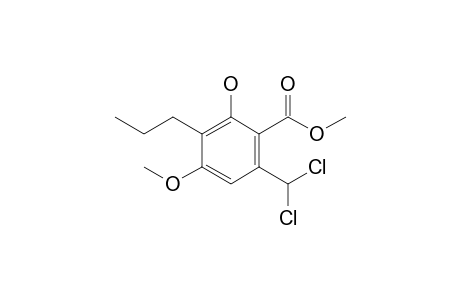 6-Dichloromethyl-2-hydroxy-4-methoxy-3-propyl-benzoic acid methyl ester