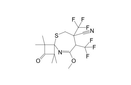 9-Methoxy-1,1,3,3-tetramethyl-2-oxo-7,8-bis(trifluoromethyl)-5-thia-10-azaspiro[3.6]dec-9-ene-7-carbonitrile