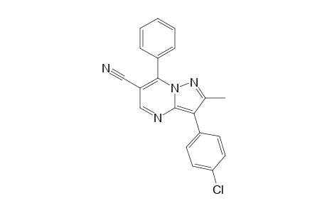 3-(4-Chlorophenyl)-2-methyl-7-phenylpyrazolo-[1,5-a]pyrimidine-6-carbonitrile