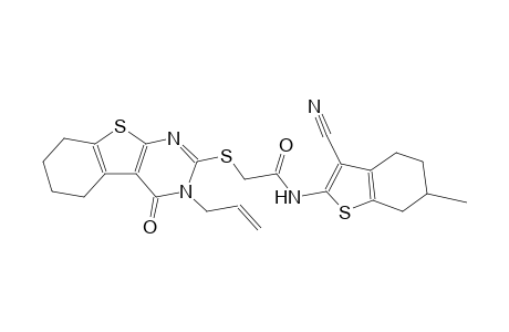 acetamide, N-(3-cyano-4,5,6,7-tetrahydro-6-methylbenzo[b]thien-2-yl)-2-[[3,4,5,6,7,8-hexahydro-4-oxo-3-(2-propenyl)benzo[4,5]thieno[2,3-d]pyrimidin-2-yl]thio]-