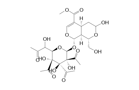 Methyl (1S,4aS,6RS,8S,8aS)-6-hydroxy-8-hydroxymethyl-1-(2',3',4',6'tetracetyl-.beta.-D-glucopyranosyloxy)-1,4a,5,6,8,8a-hexahydro-pyrano[3,4-c]pyran-4-carboxylate