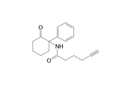 N-(2-oxo-1-phenyl-cyclohexyl)hex-5-ynamide