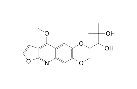 6-(2'-HYDROXY-3'-HYDROXYPRENYLOXY)-4,7-DIMETHOXYFUROQUINOLINE