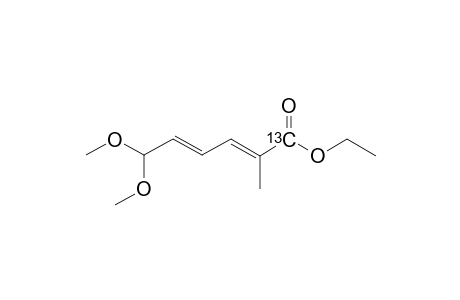 (1-(C-13))-ETHYL-6,6-DIMETHOXY-2-METHYLHEXA-2,4-DIENOATE