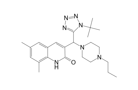 3-[(1-tert-butyl-1,2,3,4-tetrazol-5-yl)-(4-propylpiperazin-1-yl)methyl]-6,8-dimethyl-1H-quinolin-2-one