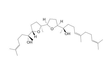 2-[5'-(1''-Hydroxy-1'',5''-dimethylhex-5"-en-1"-yl)-2'-methyltetrahydrofuran-2'-yl]-5-{1"'-hydroxy-1"',5"',9"'-trimethyldeca-4''',8'''-dien-1"'-yl)-tetahydriofuran