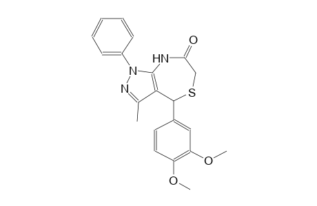 4-(3,4-dimethoxyphenyl)-3-methyl-1-phenyl-4,8-dihydro-1H-pyrazolo[3,4-e][1,4]thiazepin-7(6H)-one