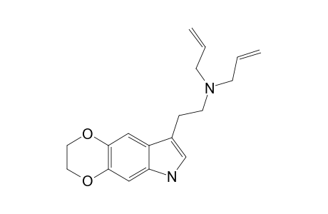 5,6-Ethylendioxy-N,N-diallyltryptamine MS2