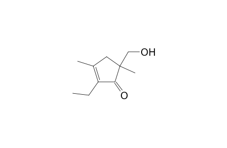 2-Cyclopenten-1-one, 2-ethyl-5-(hydroxymethyl)-3,5-dimethyl-