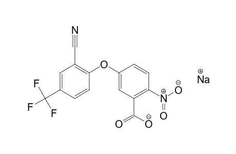 Benzoic acid, 5-[2-cyano-4-(trifluoromethyl)phenoxy]-2-nitro-, sodium salt