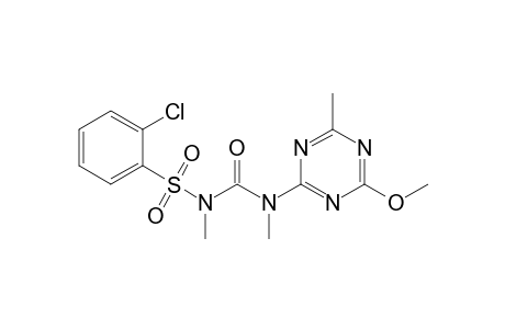 1-(2-Chlorophenyl)sulfonyl-3-(4-methoxy-6-methyl-1,3,5-triazin-2-yl)-1,3-dimethyl-urea