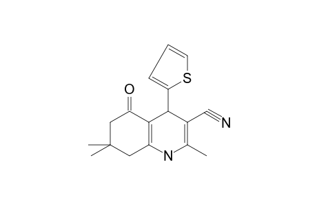 3-Quinolinecarbonitrile, 1,4,5,6,7,8-hexahydro-2,7,7-trimethyl-5-oxo-4-(2-thienyl)-