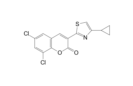 Coumarine, 6,8-dichloro-3-(4-cyclopropyl-2-thiazolyl)-