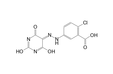 2-chloro-5-[(2E)-2-(2,4-dihydroxy-6-oxo-5(6H)-pyrimidinylidene)hydrazino]benzoic acid