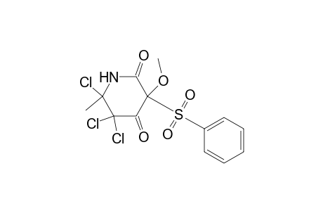 5,5,6-Trichloro-3-methoxy-6-methyl-3-phenylsulfonyl-2-4-piperidinedione