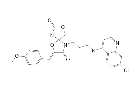 4-[3-(7-CHLORO-QUINOLIN-4-YL-AMINO)-PROPYL]-2-(4-METHOXYBENZYLIDENE)-1,6-DIOX-4,9-DIAZASPIRO-[4,4]-NONANE-3,8-DIONE