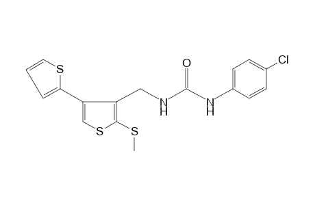 1-(p-chlorophenyl)-3-{[2-(methylthio)-4-(2-thienyl)-3-thienyl]methyl}urea