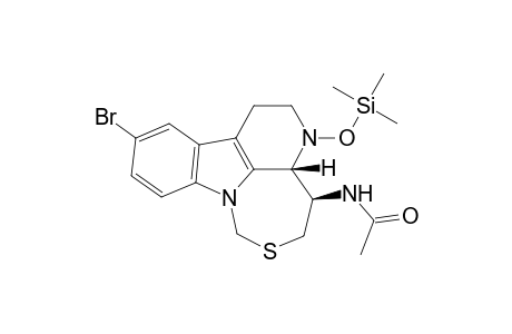 10-ACETAMIDO-6-BROMO-2-TRIMETHYLSILYLOXY-1,2,3,4,10,11-HEXAHYDRO-13H-1,3-THIAZEPINO-[3,4,5-1,M]-BETA-CARBOLINE