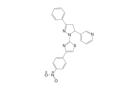 4-(4-nitrophenyl)-2-(5-phenyl-3-pyridin-3-yl-3,4-dihydropyrazol-2-yl)-1,3-thiazole
