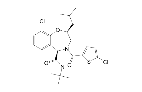 N-(TERT.-BUTYL)-9-CHLORO-4-(5-CHLOROTHIOPHENE-2-CARBONYL)-2-ISOBUTYL-6-METHYL-2,3,4,5-TETRAHYDROBENZO-[F]-[1,4]-OXAZEPINE-5-CARBOXAMIDE