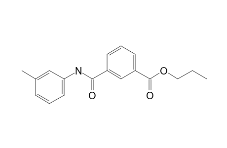 Isophthalic acid, monoamide, N-(3-methylphenyl)-, propyl ester