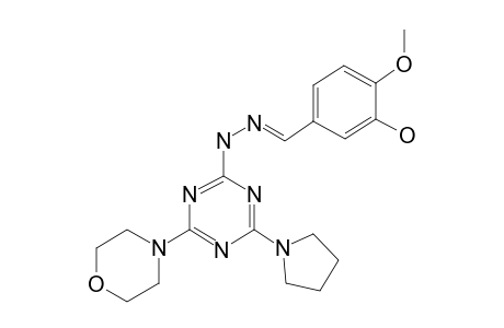 2-[(3-Hydroxy-4-methoxybenzylidene)hydrazino]-4-morpholino-6-(1-pyrrolidinyl)-1,3,5-triazine