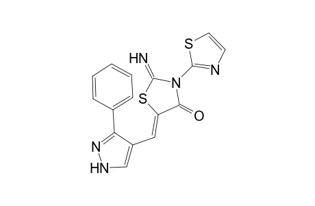 2'-Imino-5'-(3-phenyl-1H-pyrazol-4-ylmethylene)-[2,3']bithiazolyl-4'-one