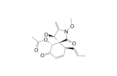 (4R*,5S*,6R*,10S*)-4-HYDROXY-2-METHOXY-3-METHYLIDENE-1,7-DIOXO-10-[(E)-PROP-1-ENYL]-2-AZASPIRO-[4.5]-DEC-8-EN-6-YL-ACETATE