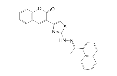 3-(2-{2-[1-(1-naphthyl)ethylidene]hydrazino}-1,3-thiazol-4-yl)-2H-chromen-2-one