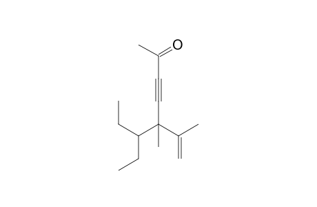 6-Ethyl-5-methyl-5-(prop-1-en-2-yl)oct-3-yn-2-one