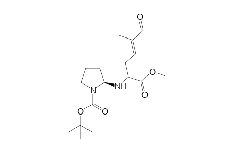 2(S)-(trans)-N-(t-Butoxycarbonyl)-2-[2'-methyl-3'-oxo-1'-propenyl-3'-L-(O-methylalaninyl)]pyrrolidine