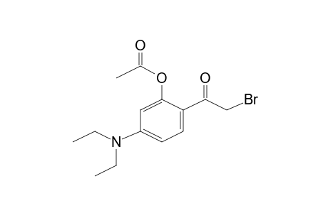 Acetic acid, 2-(2-bromoacetyl)-5-diethylaminophenyl ester