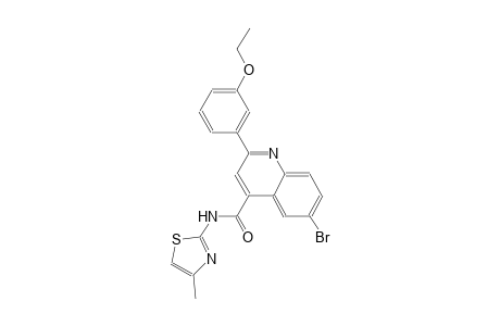 6-bromo-2-(3-ethoxyphenyl)-N-(4-methyl-1,3-thiazol-2-yl)-4-quinolinecarboxamide