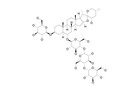 #4;CANTALASAPONIN-I-B4;(23S,25R)-5-ALPHA-SPIROST-3-BETA,6-ALPHA,23-TRIOL-3-O-BETA-D-GLUCOPYRANOSYL-6-O-[ALPHA-D-GLUCOPYRANOSYL-(1->4)-ALPHA-D-GLUCOPYRANOSYL-(1