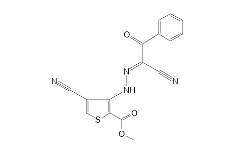 4-cyano-3-[(alpha-cyanophenacylidene)hydrazino]-2-thiophenecarboxylic acid, methyl ester