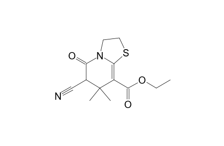 Ethyl 7,7-dimethyl-5-oxo-6-cyano-3,5,6,7-tetrahydro-2H-thiazolo[3,2-a]pyridine-8-carboxylate
