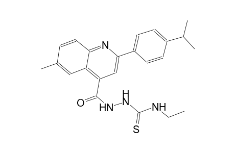 N-ethyl-2-{[2-(4-isopropylphenyl)-6-methyl-4-quinolinyl]carbonyl}hydrazinecarbothioamide